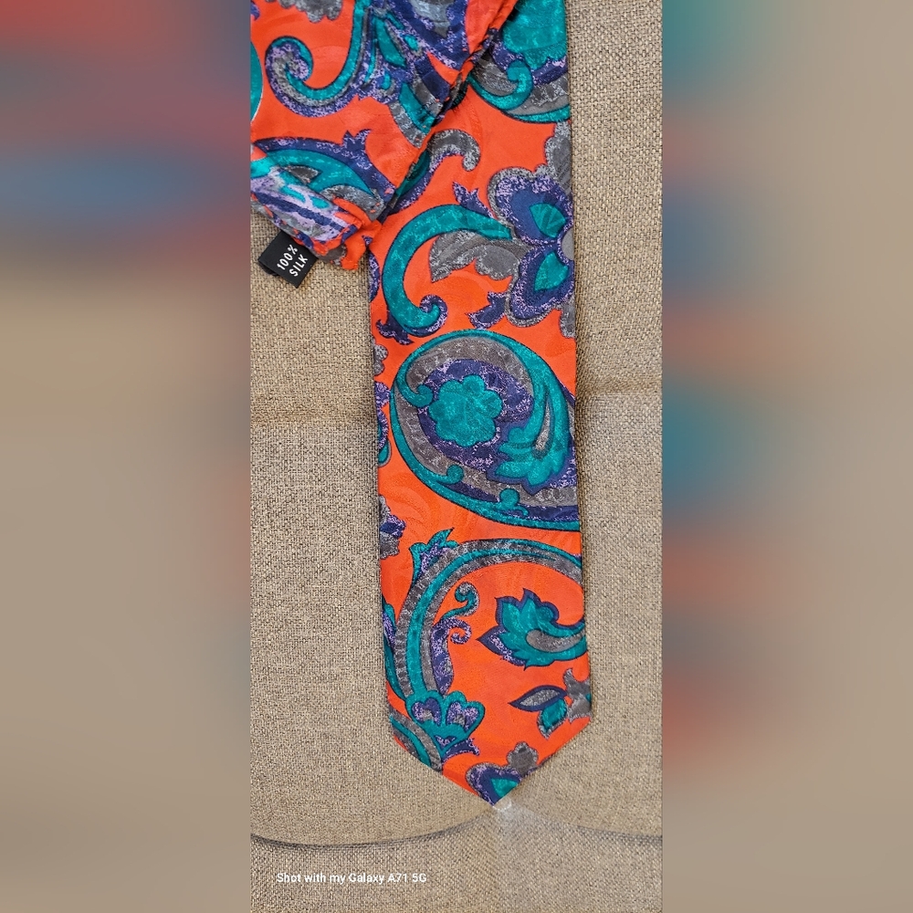 $450 SILK MULTI COLOR EXCLUSIVE HANDMADE MEN'S ITALIAN TIE